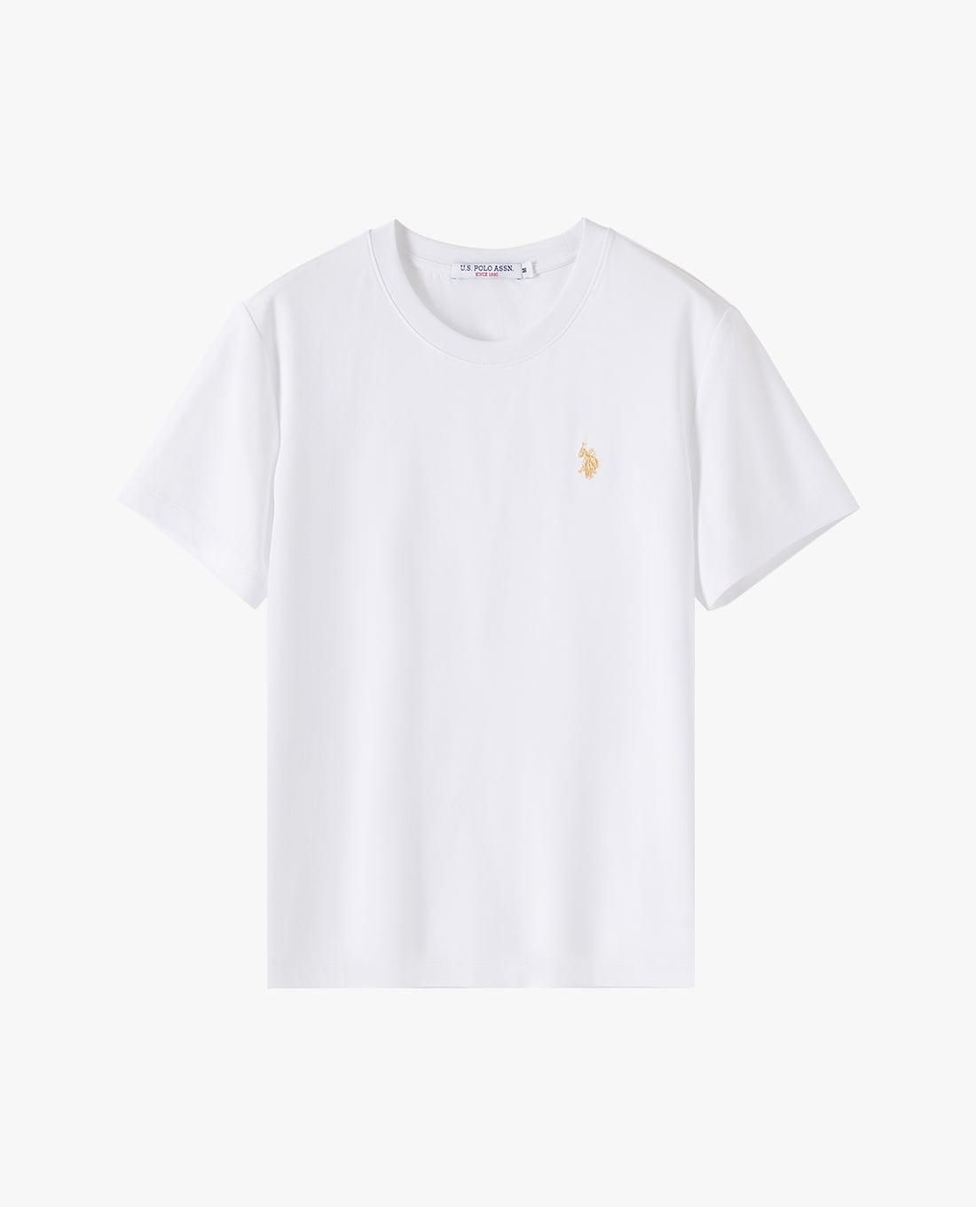 USPA - Áo thun nữ cổ tròn tay ngắn thêu logo