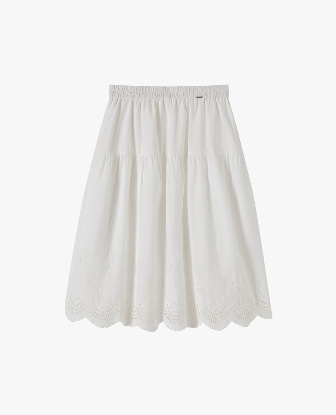 USPA - Chân váy chữ A midi lưng thun họa tiết đục lỗ