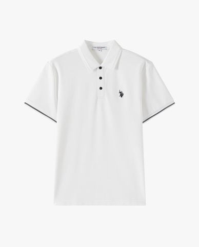  USPA - Áo polo nam cổ bẻ tay ngắn thêu logo 