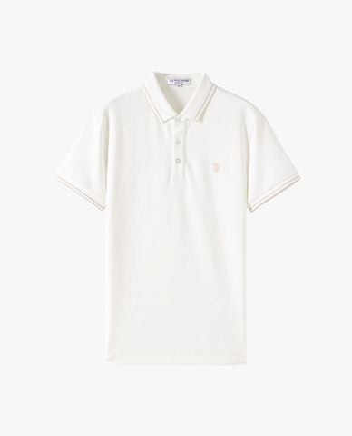  USPA - Áo polo nam tay ngắn phối viền thêu logo 
