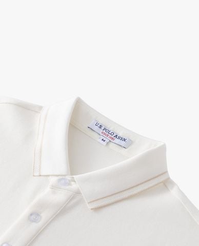  USPA - Áo polo nam tay ngắn phối viền thêu logo 
