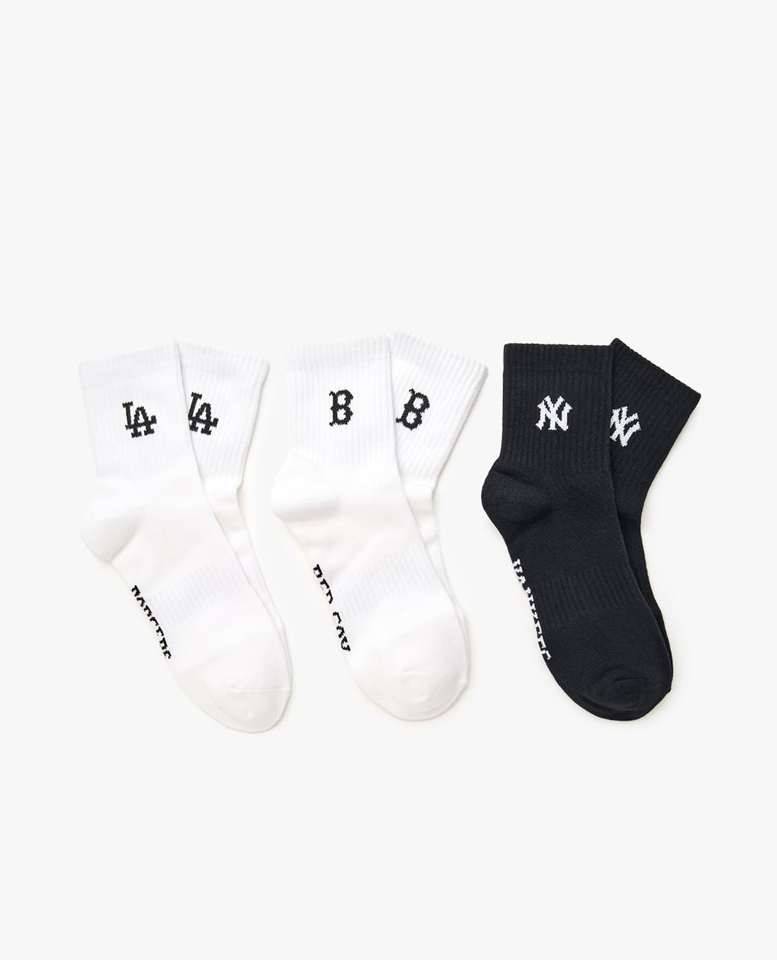 MLB - Set 3 vớ unisex cổ cao Small Logo