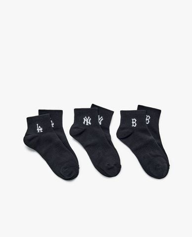  MLB - Set 3 vớ unisex cổ thấp Small Logo 