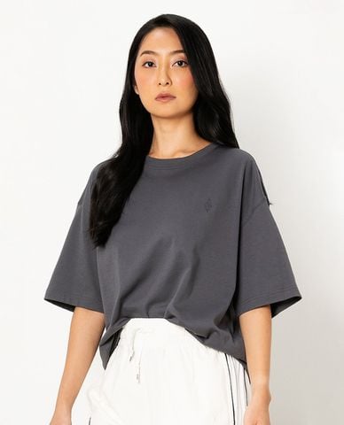  SKECHERS - Áo thun nữ cổ tròn tay ngắn Basketball Culture 