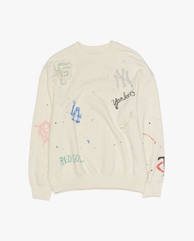  MLB - Áo sweatshirt unisex cổ tròn tay dài in logo 