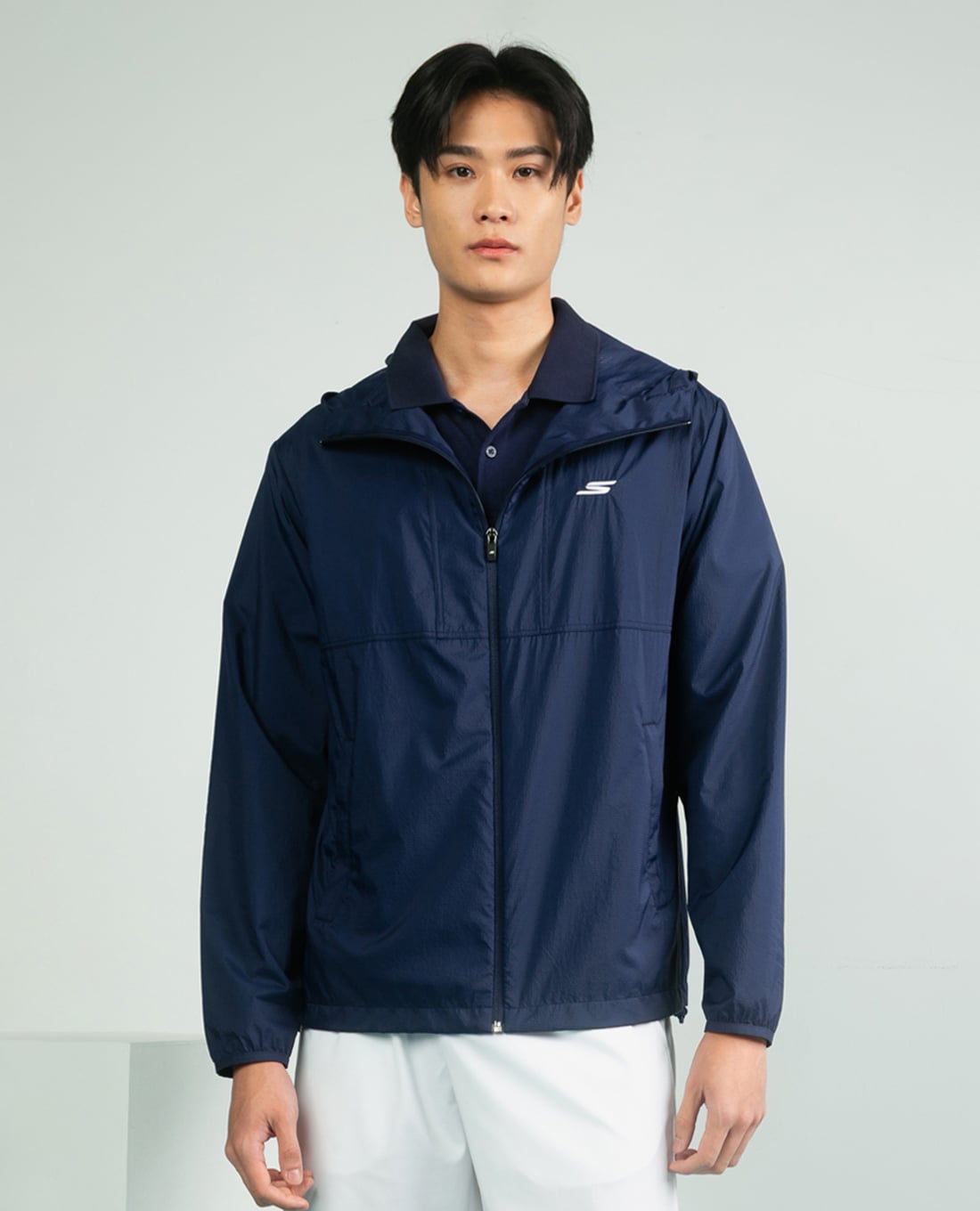 SKECHERS - Áo khoác thể thao nam phối mũ Performance