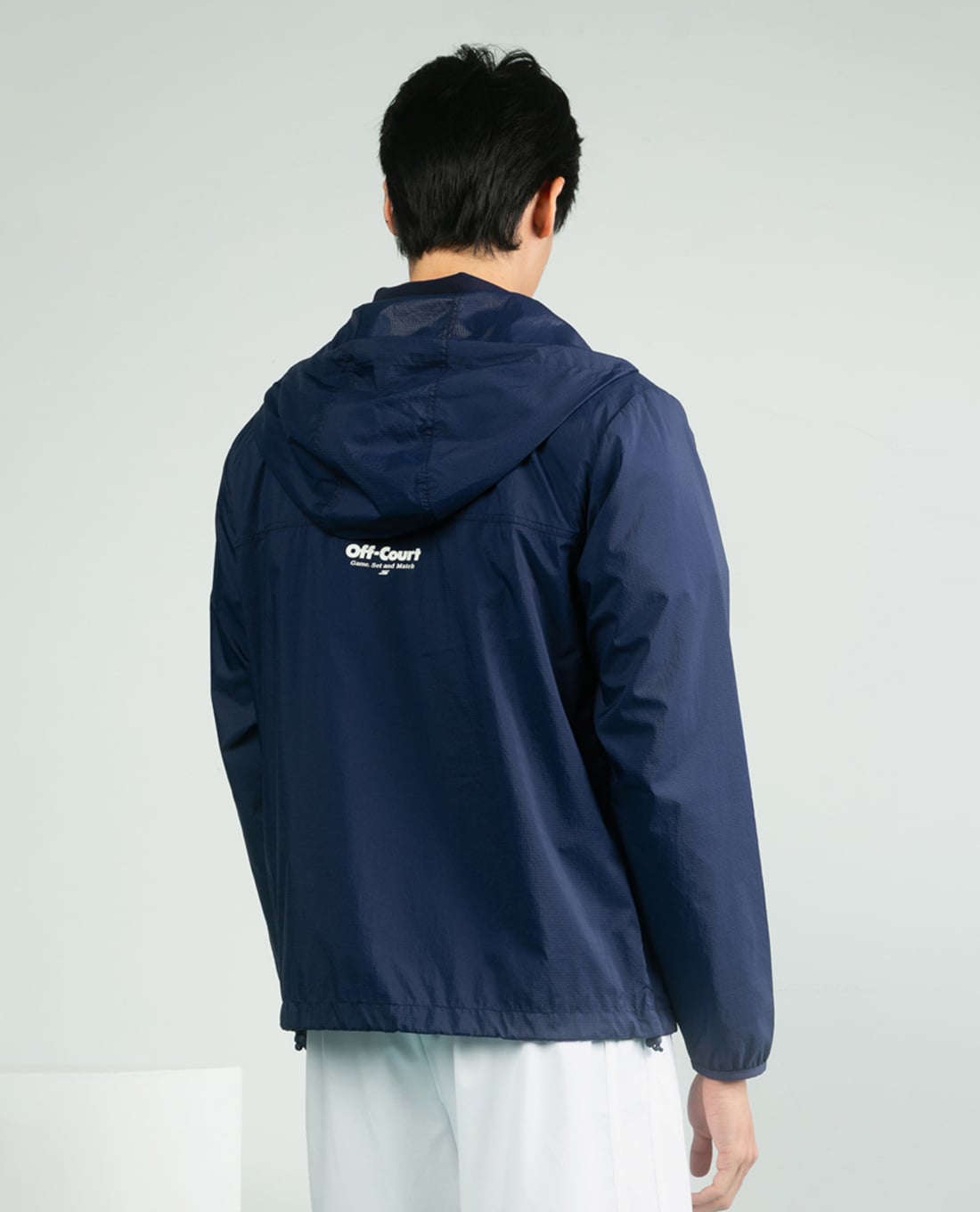 Skechers áo khoác thể thao nam phối mũ Performance màu Peacoat