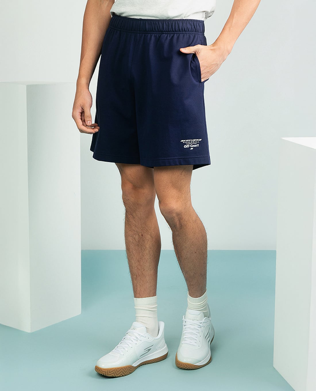 SKECHERS - Quần short thể thao nam ống rộng Performance