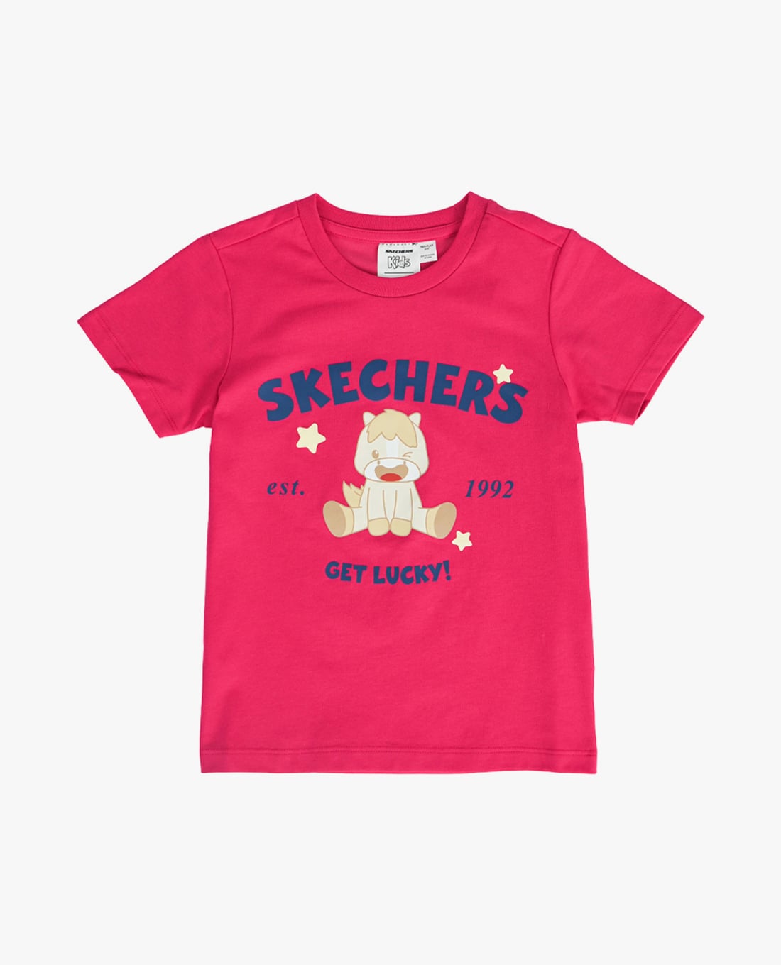 SKECHERS - Áo thun bé gái cổ tròn tay ngắn CNY