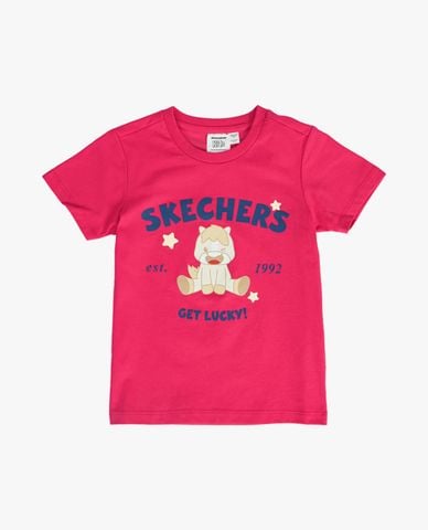  SKECHERS - Áo thun bé gái cổ tròn tay ngắn CNY 