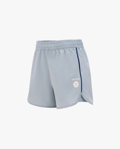  SKECHERS - Quần short bé gái lưng thun phối logo 