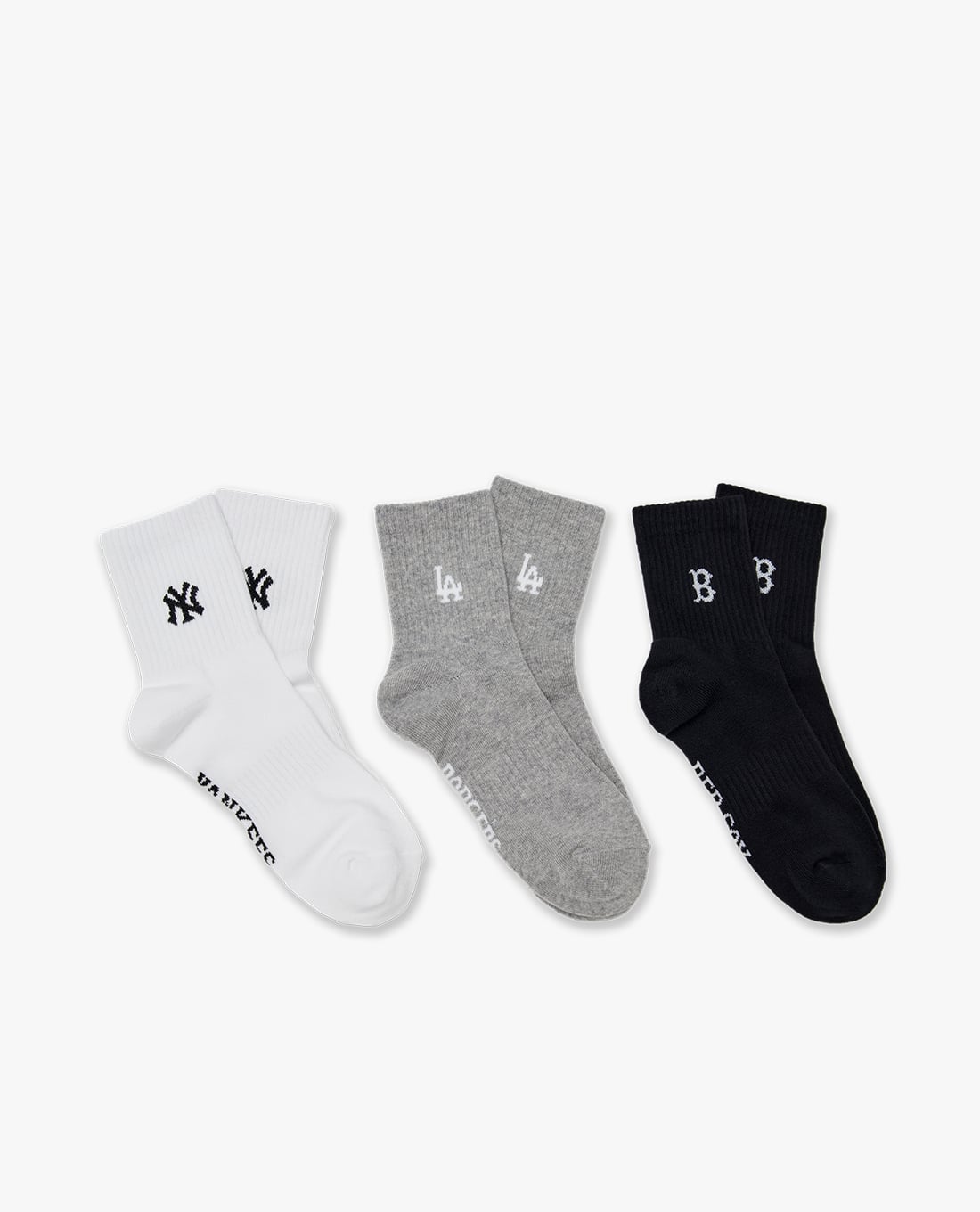 MLB - Set 3 vớ unisex cổ cao Small Logo