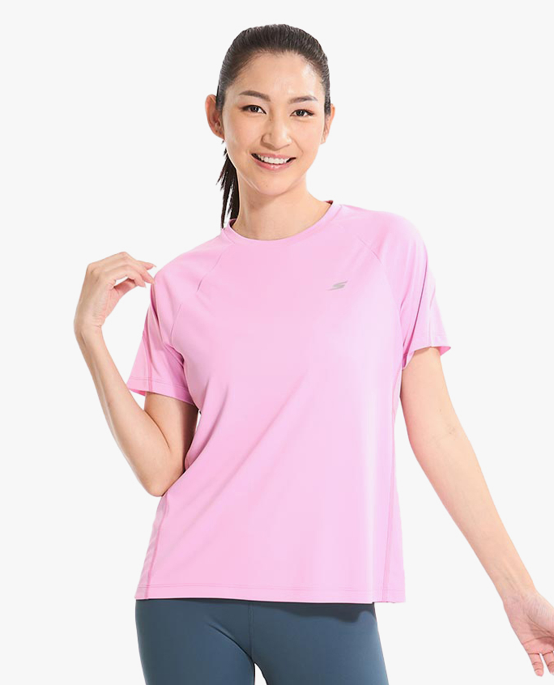 SKECHERS - Áo thun thể thao nữ tay ngắn Performance