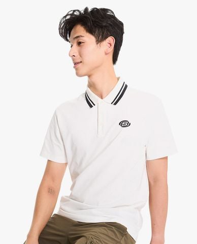  SKECHERS - Áo polo nam cổ bẻ tay ngắn thanh lịch 