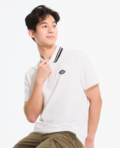  SKECHERS - Áo polo nam cổ bẻ tay ngắn thanh lịch 