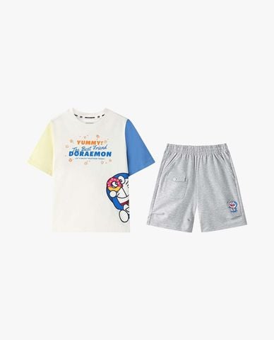  SKECHERS - Set áo thun và quần short bé trai Doraemon 