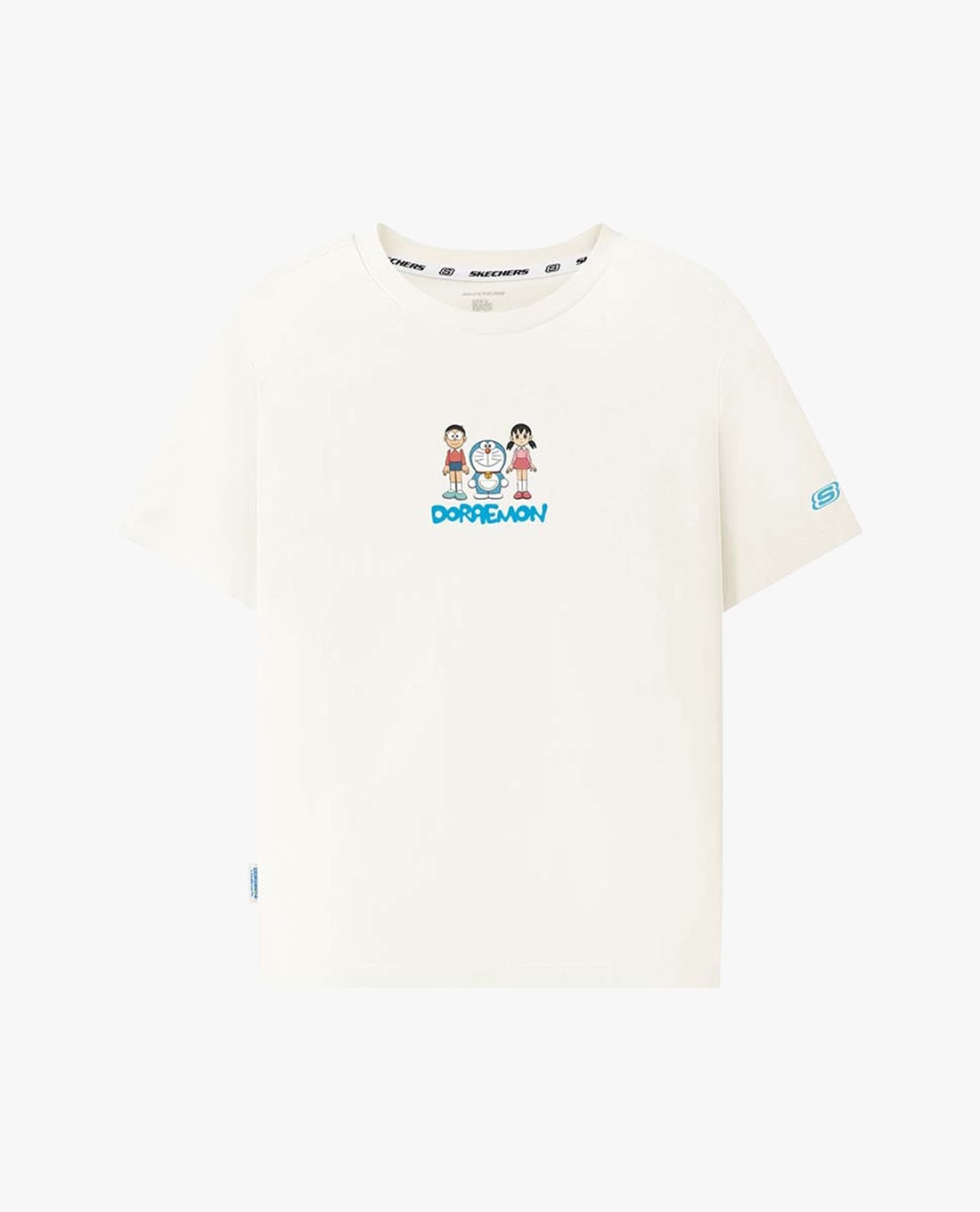 SKECHERS - Áo thun trẻ em cổ tròn tay ngắn Doraemon