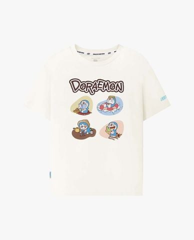  SKECHERS - Áo thun trẻ em cổ tròn tay ngắn Doraemon 