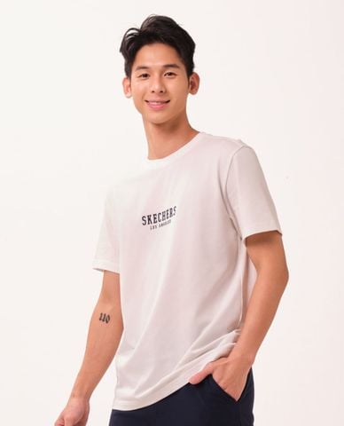 SKECHERS - Áo thun nam cổ tròn tay ngắn Game On Iconic 