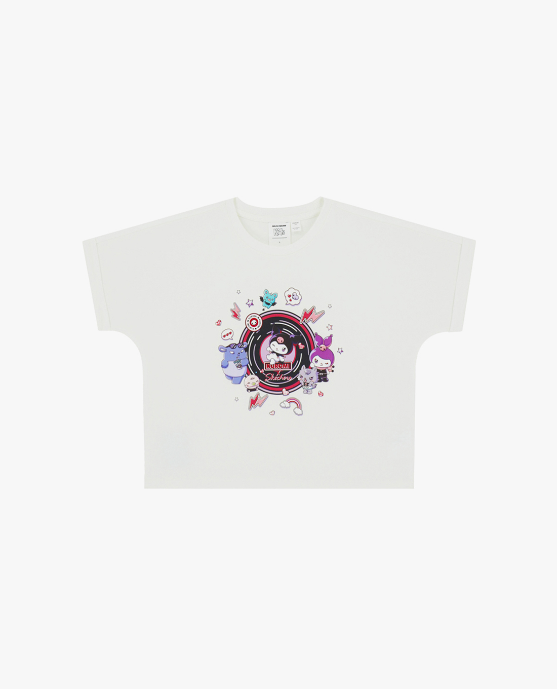 SKECHERS - Áo thun bé gái cổ tròn tay ngắn Kuromi