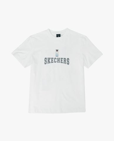  SKECHERS - Áo thun unisex cổ tròn tay ngắn Demon Slayer 