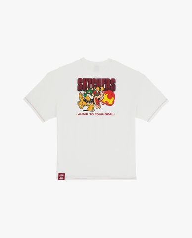  SKECHERS - Áo thun unisex tay ngắn Nintendo Super Mario 