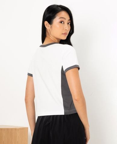  SKECHERS - Áo croptop nữ cổ tròn tay ngắn 