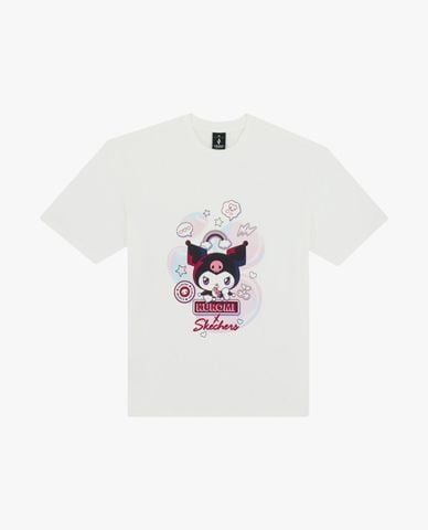  SKECHERS - Áo thun nữ cổ tròn tay ngắn Kuromi 