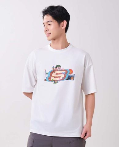  SKECHERS - Áo thun unisex tay ngắn Skechers x Cloakwork 
