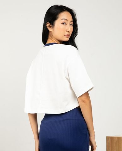  SKECHERS - Áo croptop nữ cổ tròn tay ngắn Authentic 