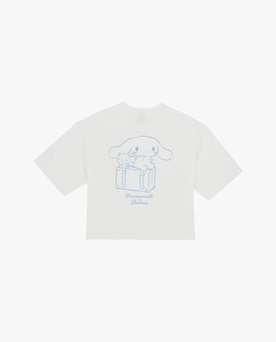  SKECHERS - Áo croptop nữ cổ tròn tay ngắn Cinnamoroll 