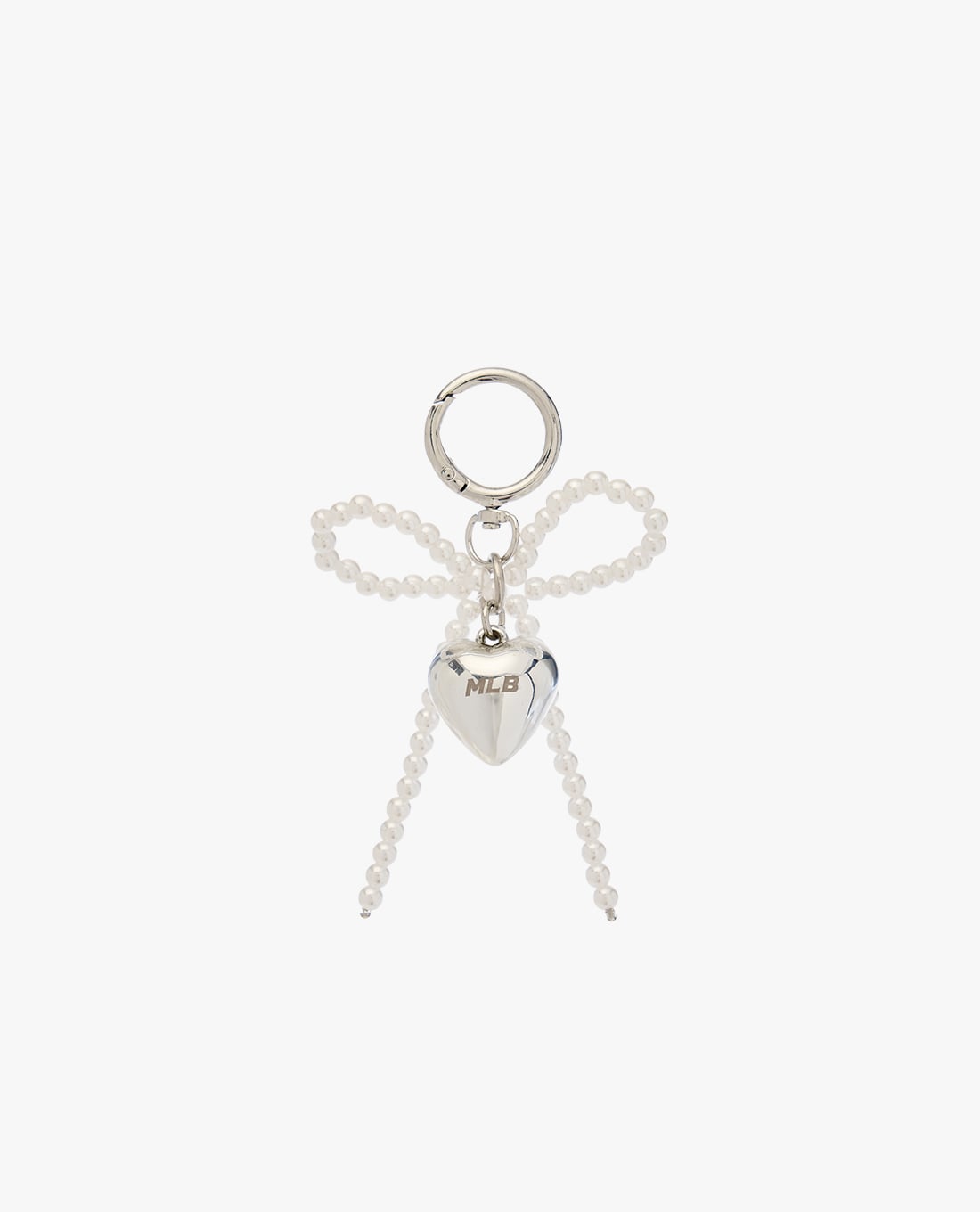 MLB - Móc khóa túi xách nữ Pearl Ribbon Heart