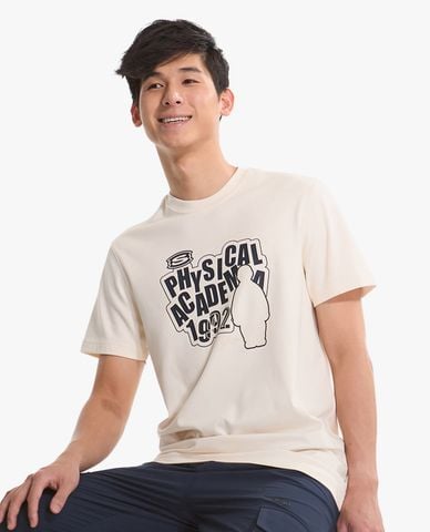  SKECHERS - Áo thun nam cổ tròn tay ngắn in họa tiết 