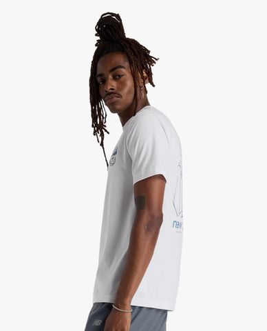  NEW BALANCE - Áo thun nam cổ tròn tay ngắn Shine 