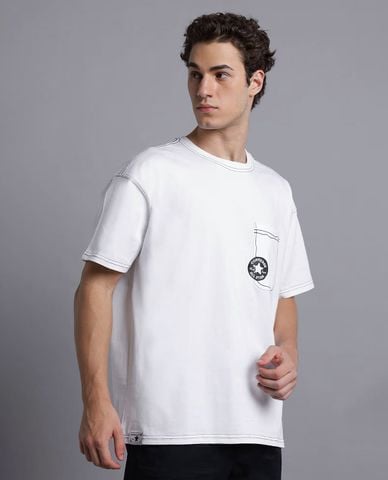  CONVERSE - Áo thun nam cổ tròn tay ngắn Sketch 