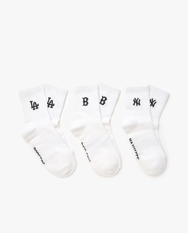  MLB - Set 3 vớ unisex cổ cao Small Logo 