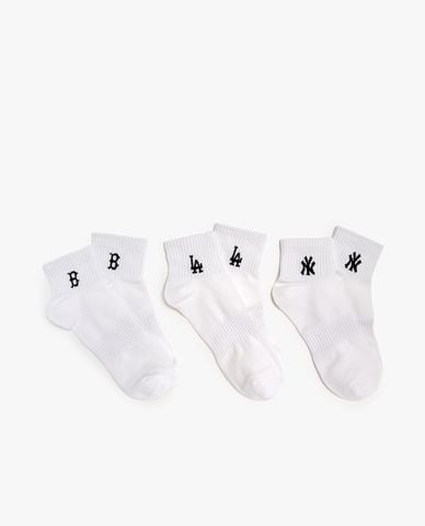  MLB - Set 3 vớ unisex cổ thấp Small Logo 