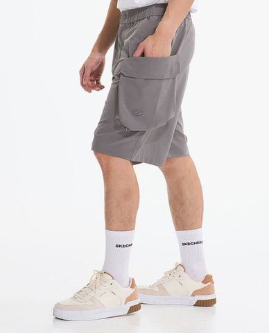  SKECHERS - Quần short nam ống rộng phối túi hộp 