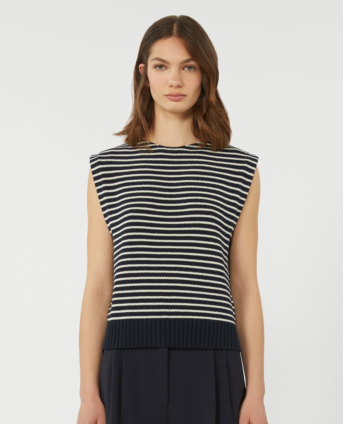 WEEKEND MAX MARA - Áo dệt kim nữ sát nách cổ tròn Wkdlanda