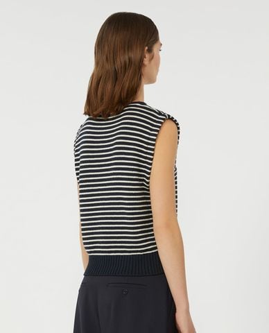  WEEKEND MAX MARA - Áo dệt kim nữ sát nách cổ tròn Wkdlanda 