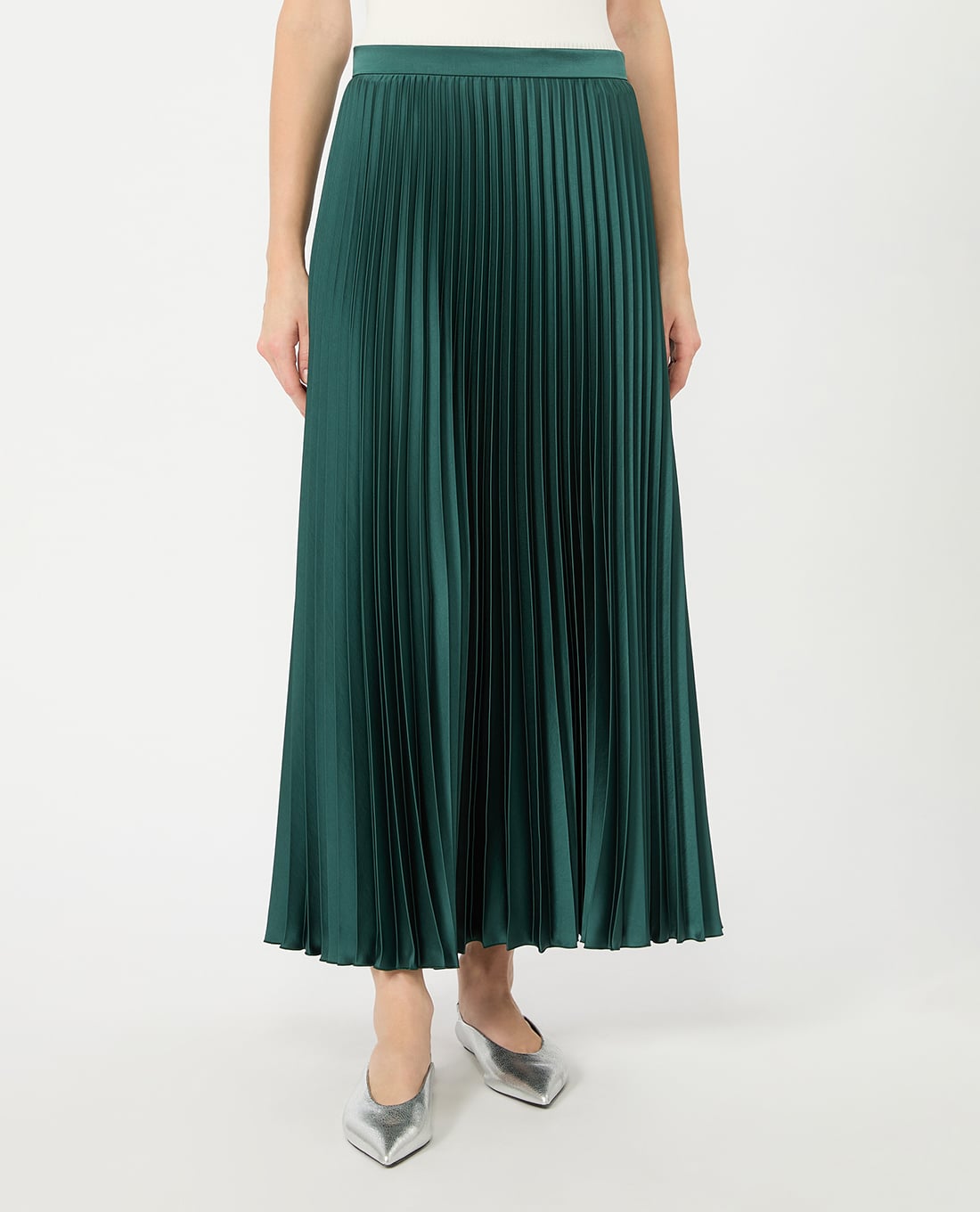 WEEKEND MAX MARA - Chân váy xếp ly midi phom suông Wkdnicchia