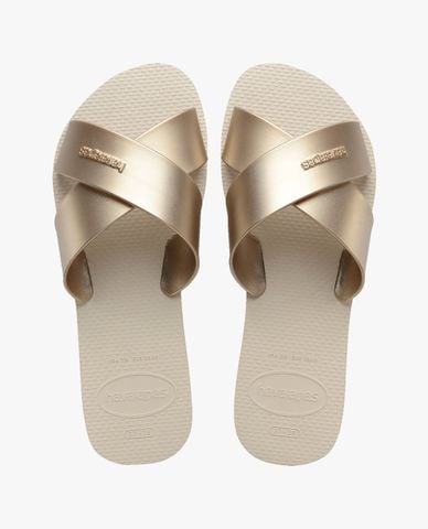  HAVAIANAS - Dép nữ quai chéo Aqua Metallic 