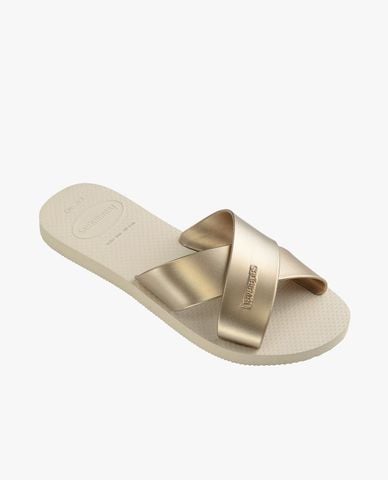  HAVAIANAS - Dép nữ quai chéo Aqua Metallic 