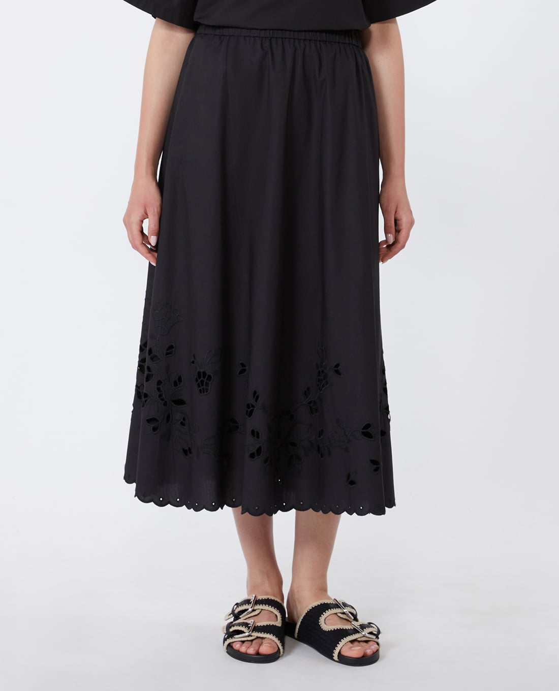 WEEKEND MAX MARA - Chân váy phom suông midi lưng thun Wkdcaravan