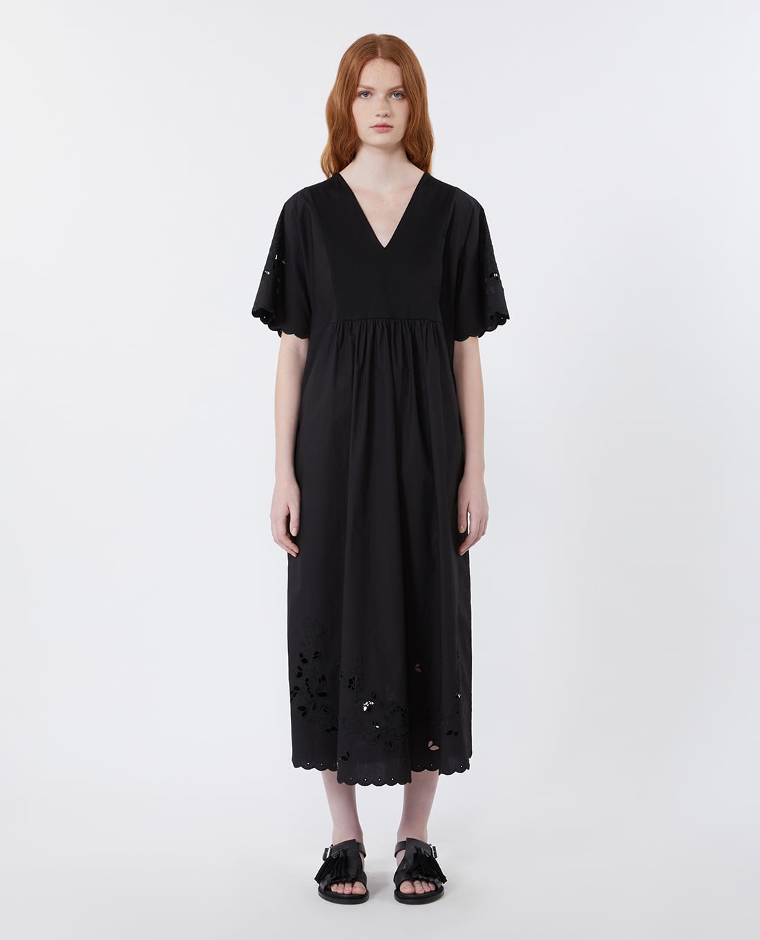 WEEKEND MAX MARA - Đầm midi cổ V phom suông Wkdtartufo