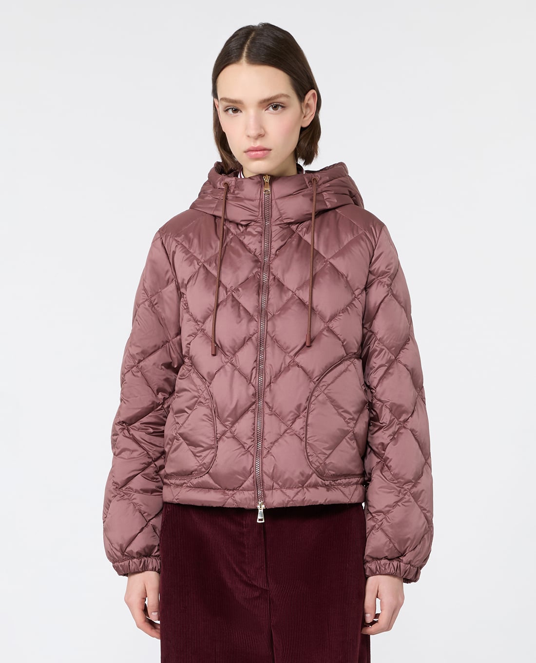 WEEKEND MAX MARA - Áo khoác chần bông nữ phối mũ Wkderis