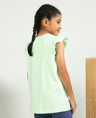  SKECHERS - Áo thun bé gái cổ tròn tay bèo Urban Outdoor 