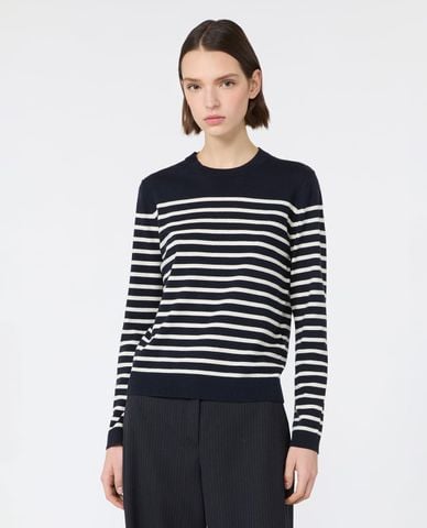  WEEKEND MAX MARA - Áo dệt kim nữ cổ tròn tay dài Wkdsicilia 