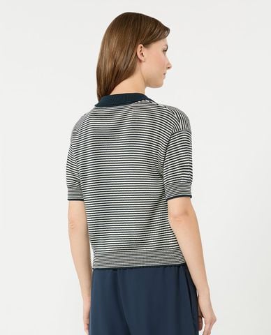  WEEKEND MAX MARA - Áo dệt kim nữ cổ V tay ngắn Wkdalbero 