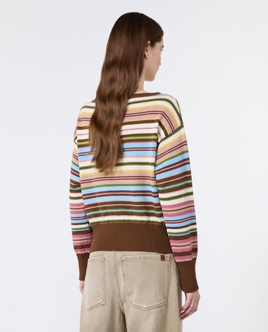  WEEKEND MAX MARA - Áo dệt kim nữ tay dài kẻ sọc Wkdzinnia 